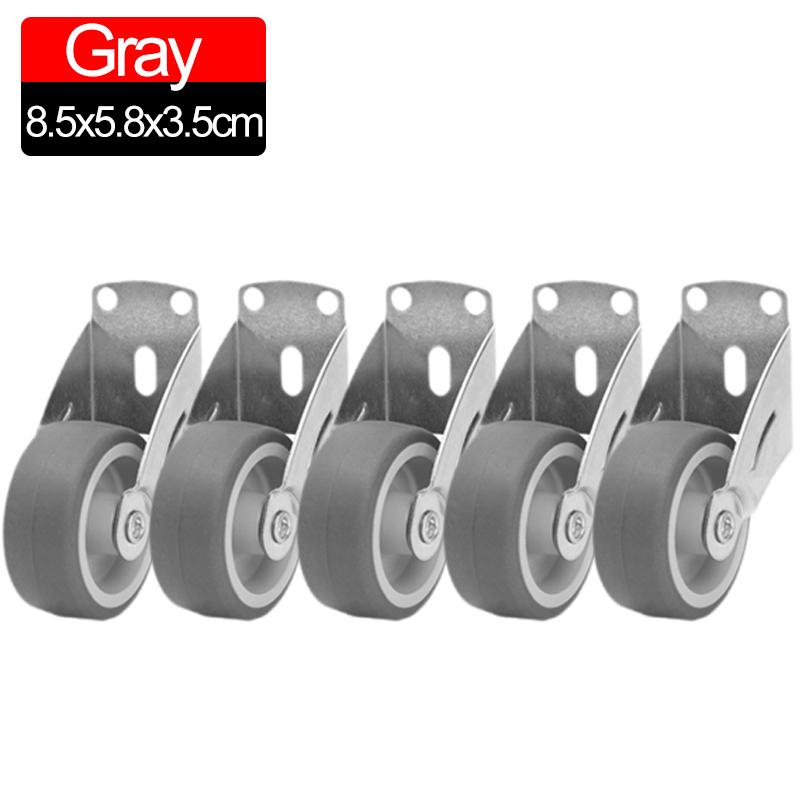 5/1pcs Furniture Casters Wheels Soft Rubber Swivel Caster Quite Roller Wheels for Trolley Baby Crib Bed Wheels Home Accessory