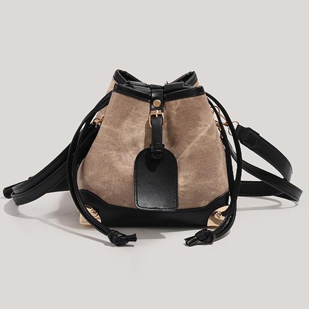 

Niche oil painting bag women s autumn and winter new high-end shoulder bag fashion bucket bag commuter messenger bag коричневый