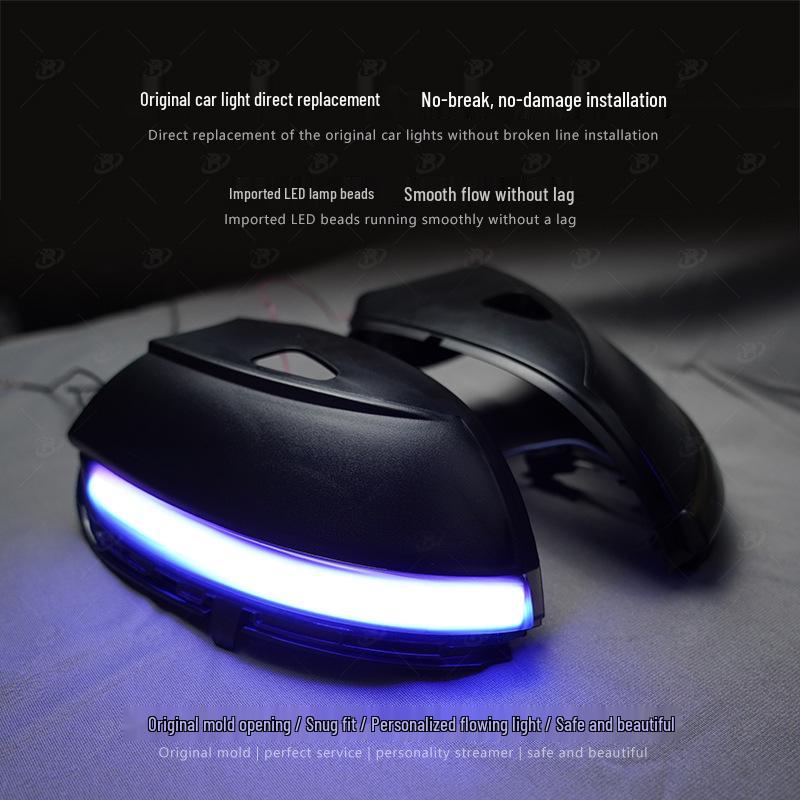 Sequential Turn Signal Light with Blue Tint for 2012-2018 Volkswagen Passat Rearview Mirror Modification