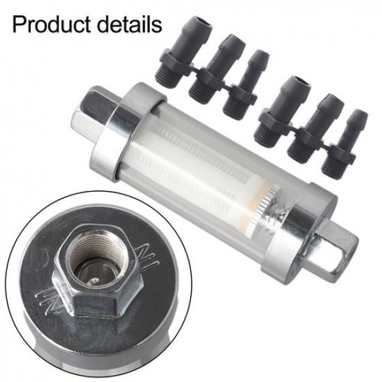 Washable Inline Fuel Filter with Easy Tallation for Various Fuel Systems