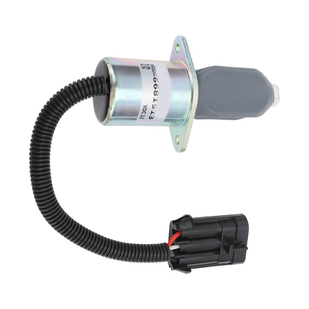 Fuel Shut Off Solenoid 6681513 DC 12V Fuel Stop Solenoid Replacement for Bobcat Loade A220 450 453
