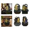 Ganesha Statue Tabletop Water Fountain Buddha Sculpture Elephant Hindu God Figurine Handmade Water Feature for Home Decor Crafts