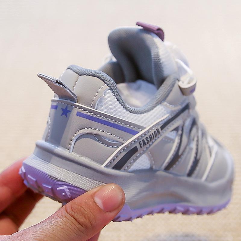 2025 Girls' & Boys' Mesh Dial Buckle Sports Shoes - Non-Slip, Soft Sole Trendy Trainers for Spring/Autumn