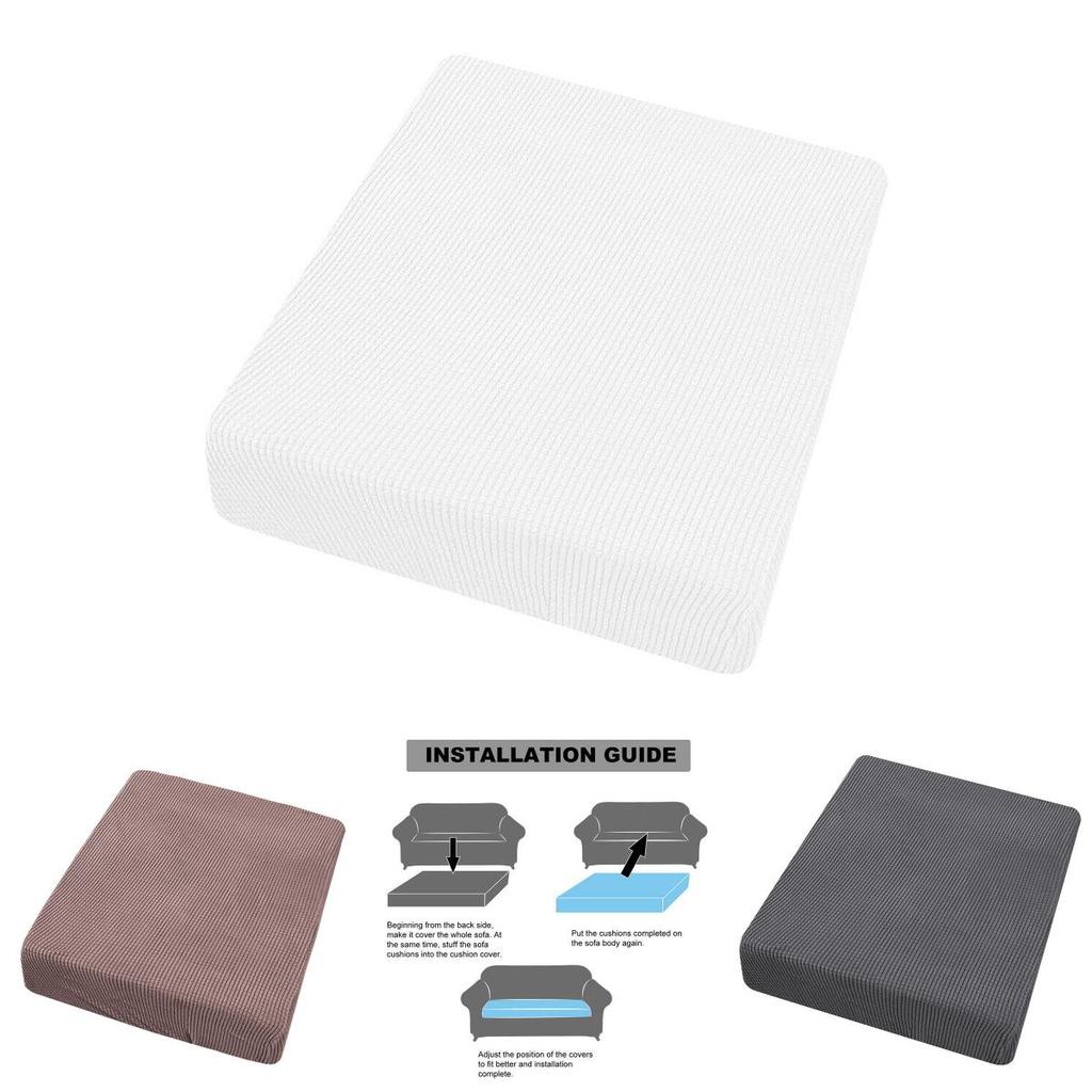 Stretchy Couch Seat Cushion Cover Soft Hand-feeling Easy To Fit Protector