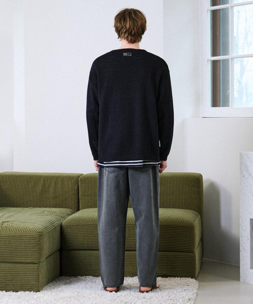 HELEMENT Cozy Rib Pocket Knit (Navy)
