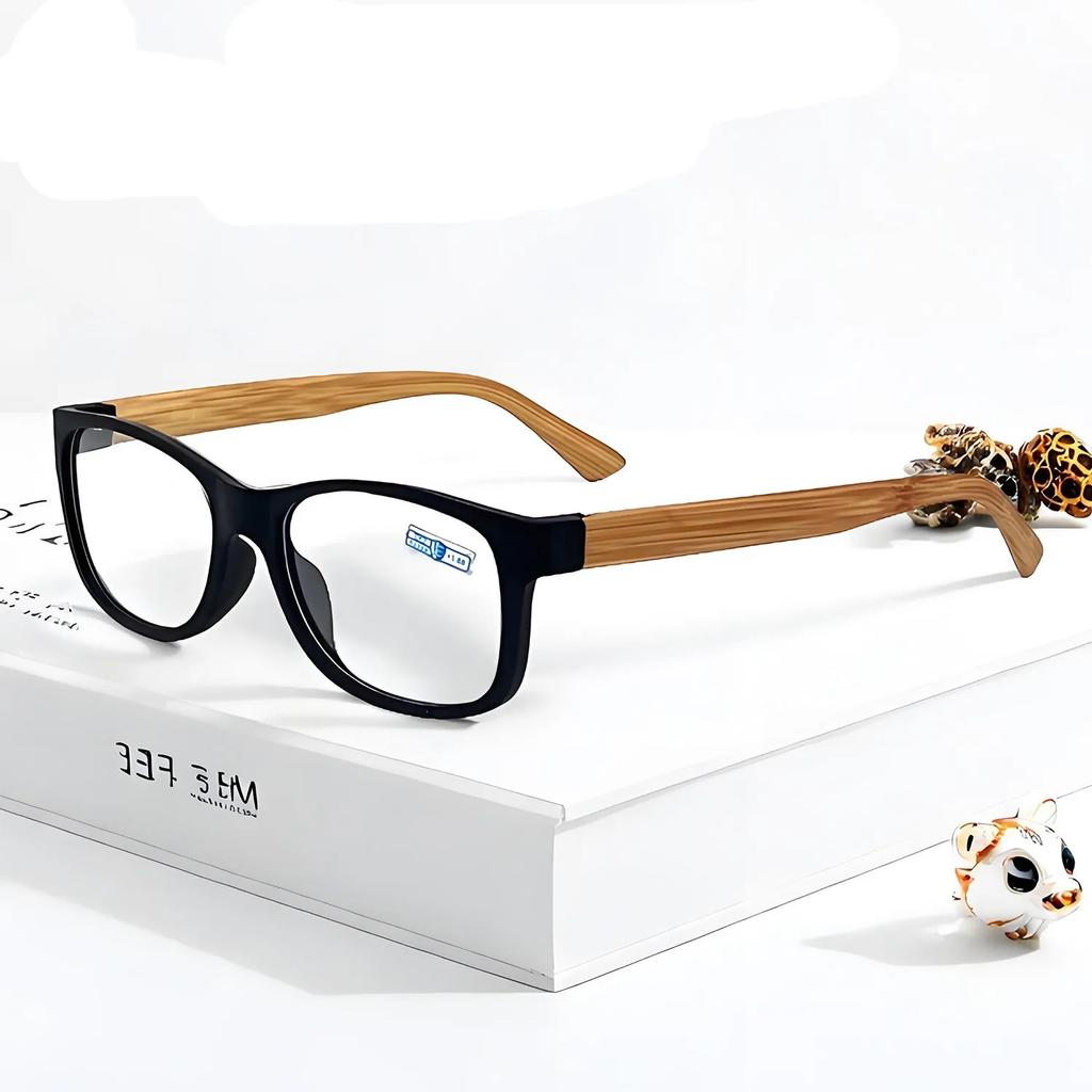 Gelbe quadratische Lesebrille für Damen Vintage Mode-Rahmen für Weitsichtigkeit Lesebrille für Herren Brillen Presbyopie+1,0 +1,5 +2,0