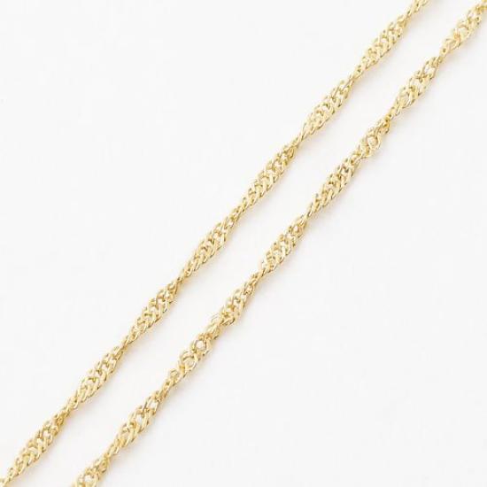 18K Gold Necklace with Screw Standard Size 40cm Chain,