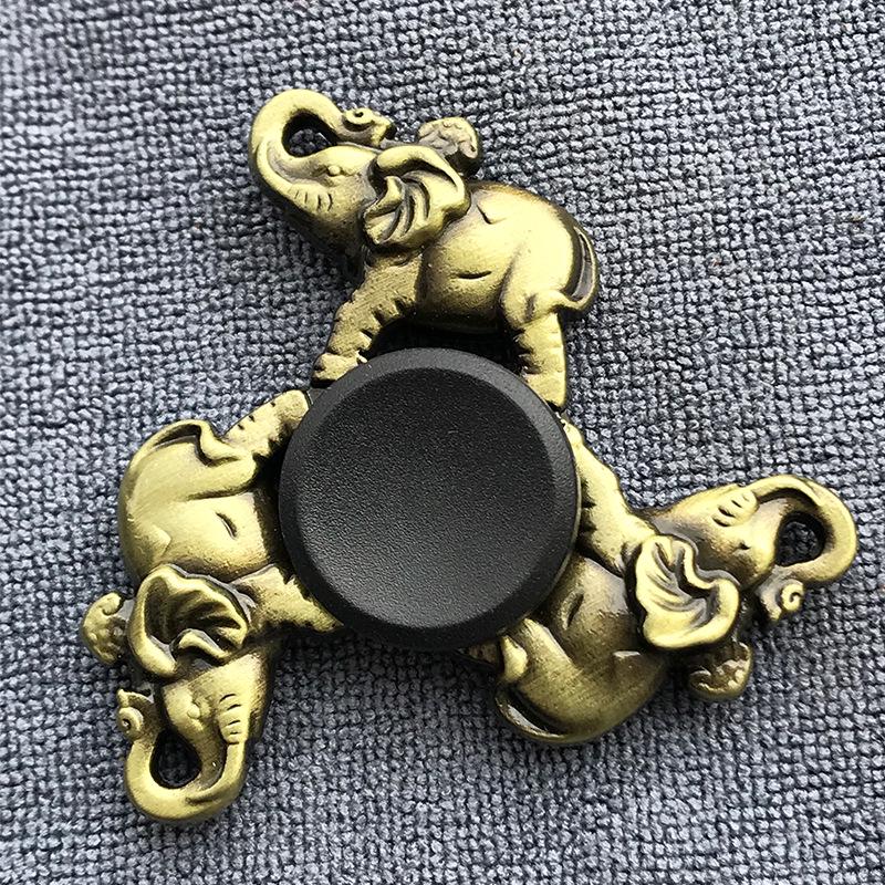 Fidget Finger Spinner Antike Messingfarbe Legierung Metall Handspinner Stressabbau Dekompressionsspielzeug für Kinder Erwachsene Lustige Geschenke