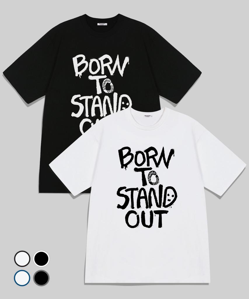UNTAPPED STUDIO Born To Stand Out Oversized Short Sleeve T-Shirt 4 Colors