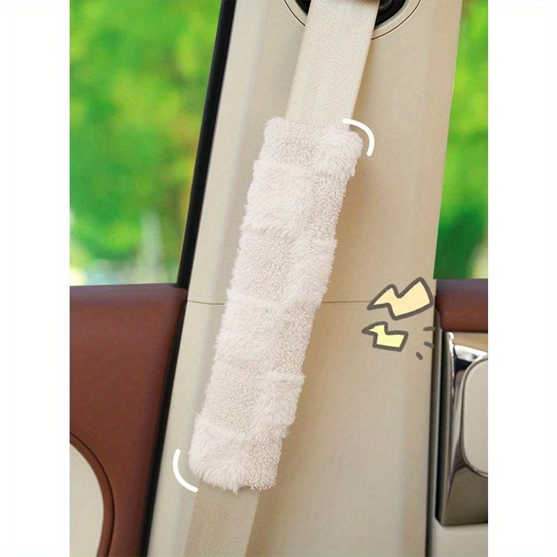 1pc Car Seat Belt Shoulder Protector Plush Comfortable Anti Pinch Seat Belt Protective Cover