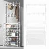 Coat Rack Stand Stable Load Bearing Coat Storage Organizer Space Saving 2 In 1 Metal Freestanding with Hooks for Home
