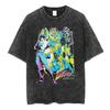 Jolyne Cujoh Stone Ocean Vintage Washed T Shirt Anime Jojo Bizarre Adventure T-shirts Casual Cotton Short Sleeve T Shirts Unisex