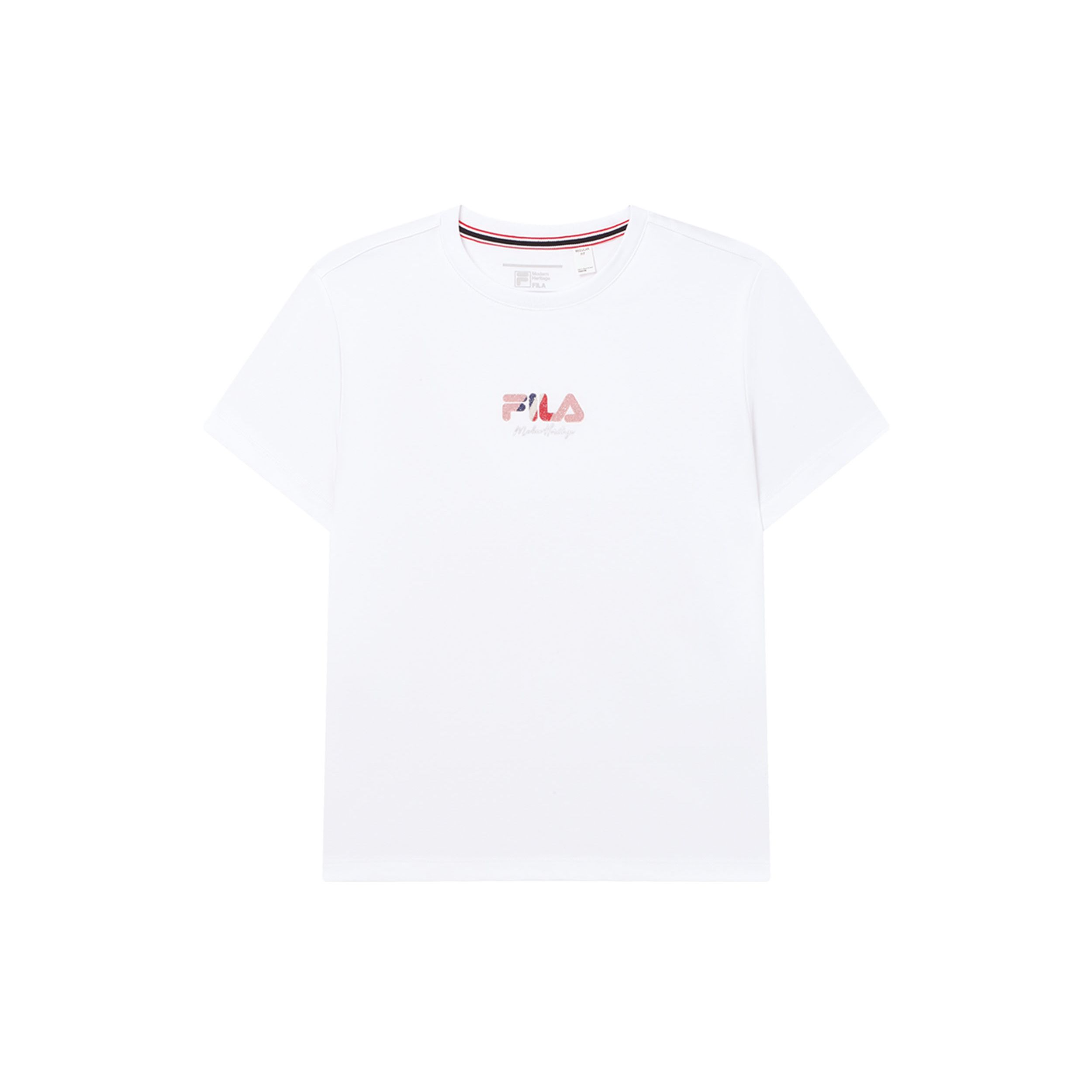 

Fila Американский минимализм Мода Повседневная футболка с круглым вырезом и коротким рукавом Женские футболки Белый F11W331102F-WT S