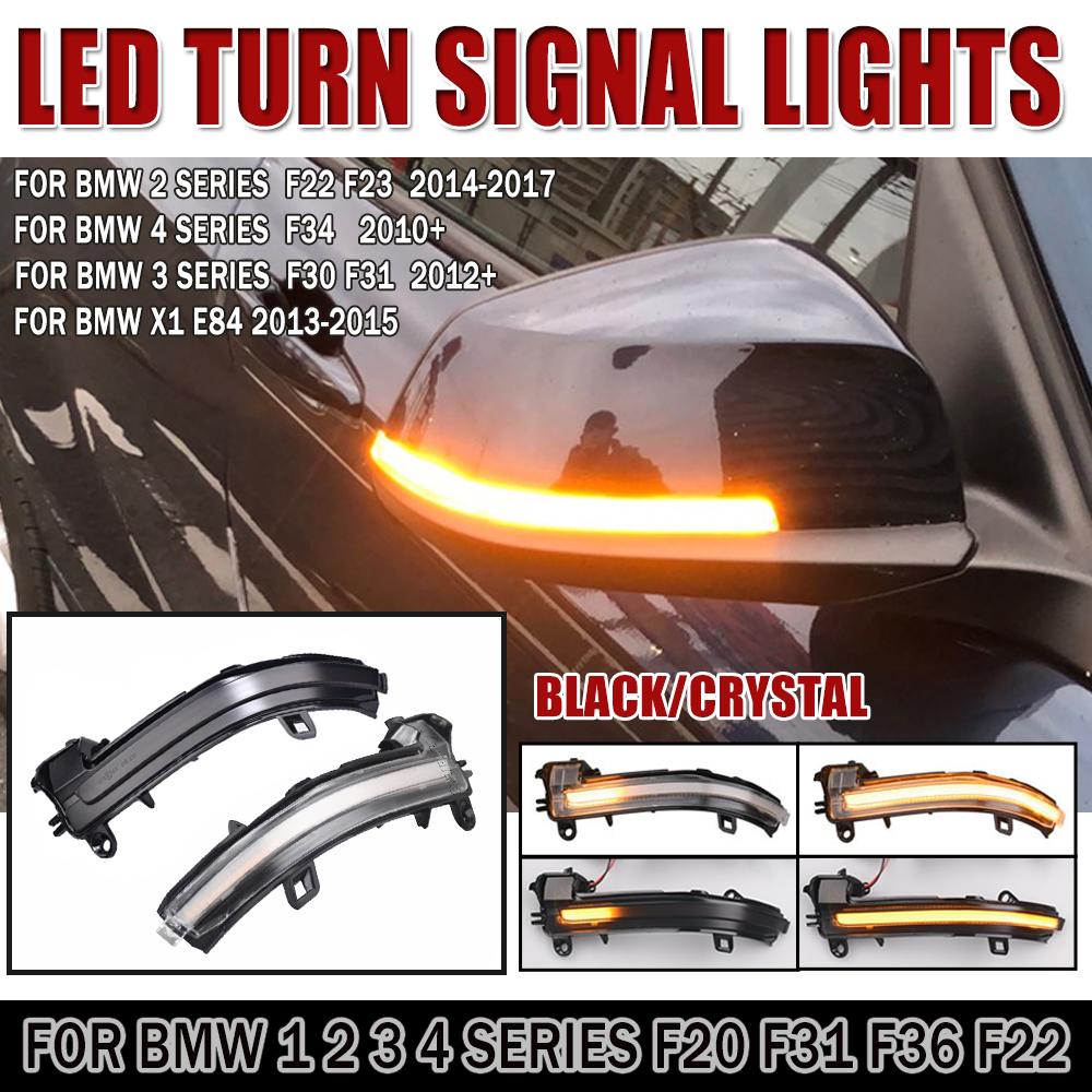 Car Mirror Dynamic Blinker LED Turn Signal Light For BMW F20 F31 F36 F22 Smoked Sequential Flashing Lamp For BMW 1 2 3 4 Series