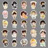 100 Cartoon Cotton Doll Stickers for Water Bottles and Laptops - Creative, Cute, Waterproof Decoration.