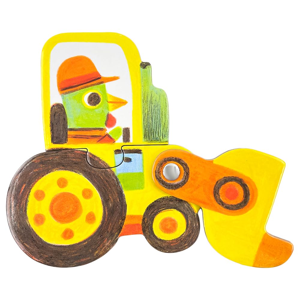 DJECO Puzzle Duo Artic-Roll Jármű, Munkagép, Kotrógép, Képösszepárosítás, 1, 2 és 3 éveseknek, Fiúknak és lányoknak, Kisgyermekeknek, Babaajándék, Ajándék,