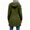 Damenmode Einfarbige Kapuzenjacke Locker Lässig Wasserdicht Outdoor Jacke Leichter Windbreaker Regenmantel für Wandern Camping