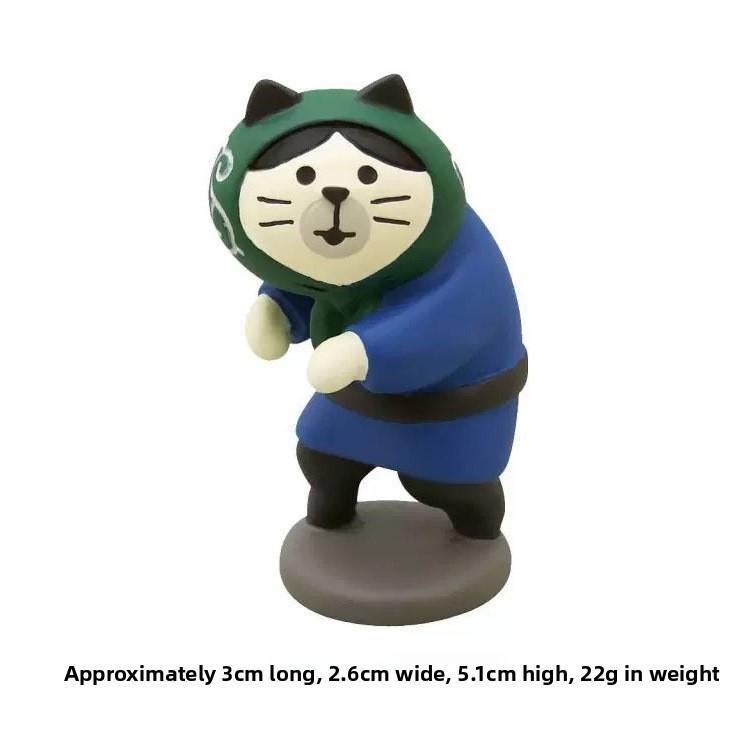 Cat Resin Figurine With Autumn Themed Decor For Home Or Office Display