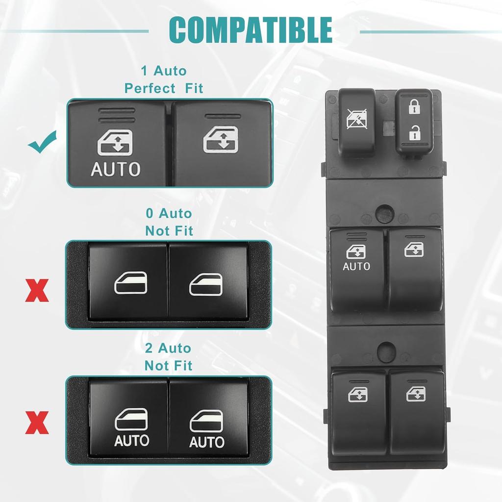 ACROPIX Front Left Driver Side Power Window Switch Fit for Subaru Forester 2014-2016 No.83071SG040 - Pack of 1 Black