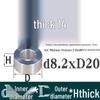 Außen-Ø 20mm Aluminiumlegierung Flache Unterlegscheibe Abstandshalter mit M6/M8/M10/M12 Innenloch - Metallwellenbuchse Isoliersäule.