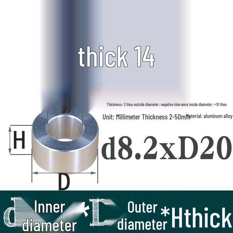 Außen-Ø 20mm Aluminiumlegierung Flache Unterlegscheibe Abstandshalter mit M6/M8/M10/M12 Innenloch - Metallwellenbuchse Isoliersäule.