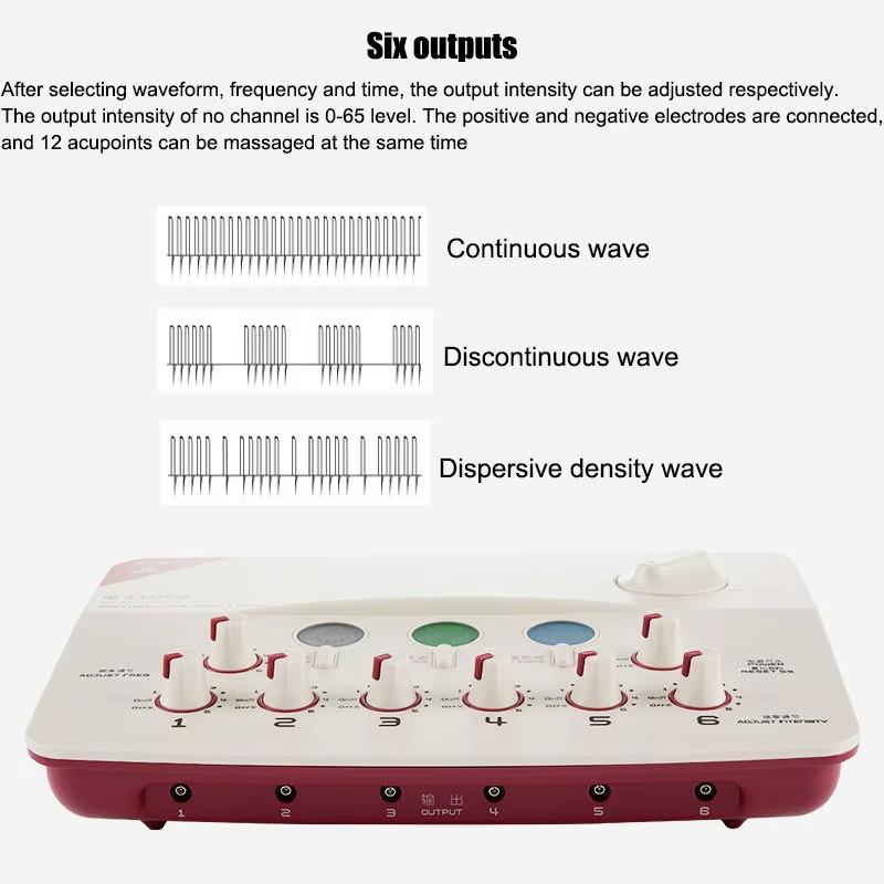 EMS Electroacupuncture Stimulation Massage Instrument 6 Waveform Output Low-Frequency Muscle Stimulation For Relaxation Therapy