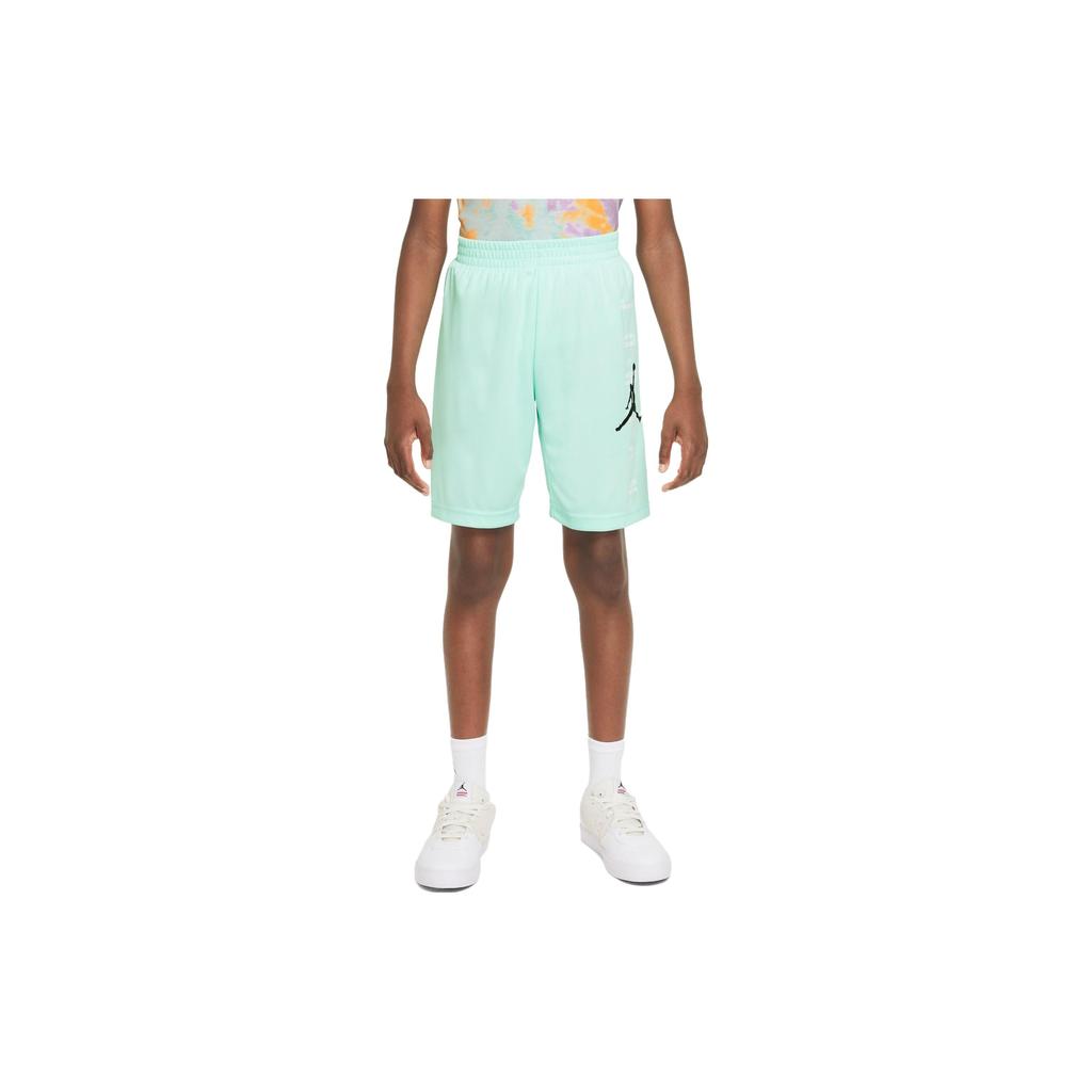 Jordan Kids Logo Print Straight-Leg Shorts Kids Bottoms Foam-Mint-Green CW1500-379