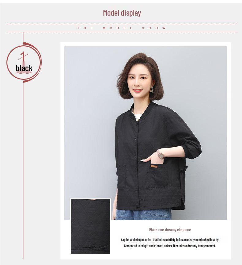2024 Spring/Autumn Women's Short Coat: Chic, Age-Defying, Versatile Jacket for Middle-Aged Women