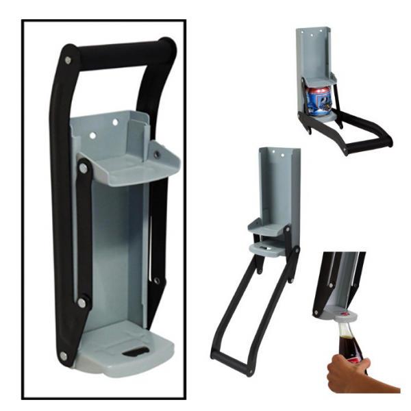 Aluminum Can Crusher & Bottle Opener | Heavy Duty Metal Wall Mounted Soda Beer Can Smasher – Eco-Friendly Recycling Tool