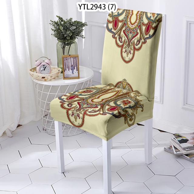 

Чехол на стул для столовой в европейском стиле, эластичный чехол для кресла, чехол для стульев в столовой, чехлы с геометрическим узором для домашних кресел 1PCS