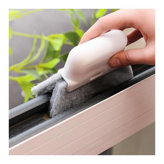 Window Rail Cleaner, Household Cleaning Brush, PP Material Cloth Head, Door Groove Cleaner, Gap Cleaning Goods, Easy To Store Design, 1 Set