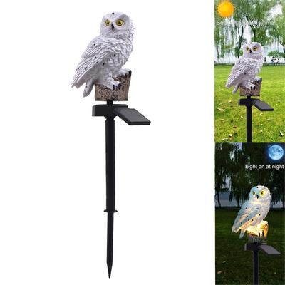 Lumini solare de grădină cu LED-uri, impermeabile, în formă de bufniță, pentru peisaj, gazon, gard, lampă, alei, curte