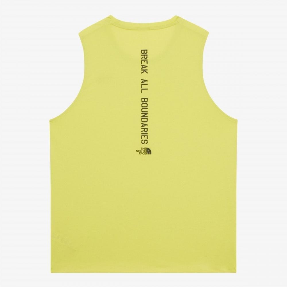[north Face Official] Nt7vr02b Men S Tnf Run SleeveleSS Lime
