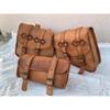 Leather Bag Saddle Motorcycle Bags Bike Brown Panniers Side Vintage Bicycle New