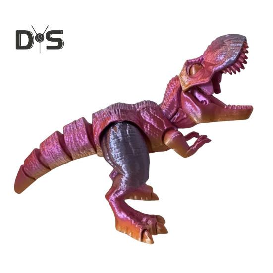 Figurka dinozaura drukowana w 3D Ruchome stawy Figurka tyranozaura Przegubowy model dinozaura Zabawka Domowe biuro Półka na książki Dekoracja biurka Ozdoba