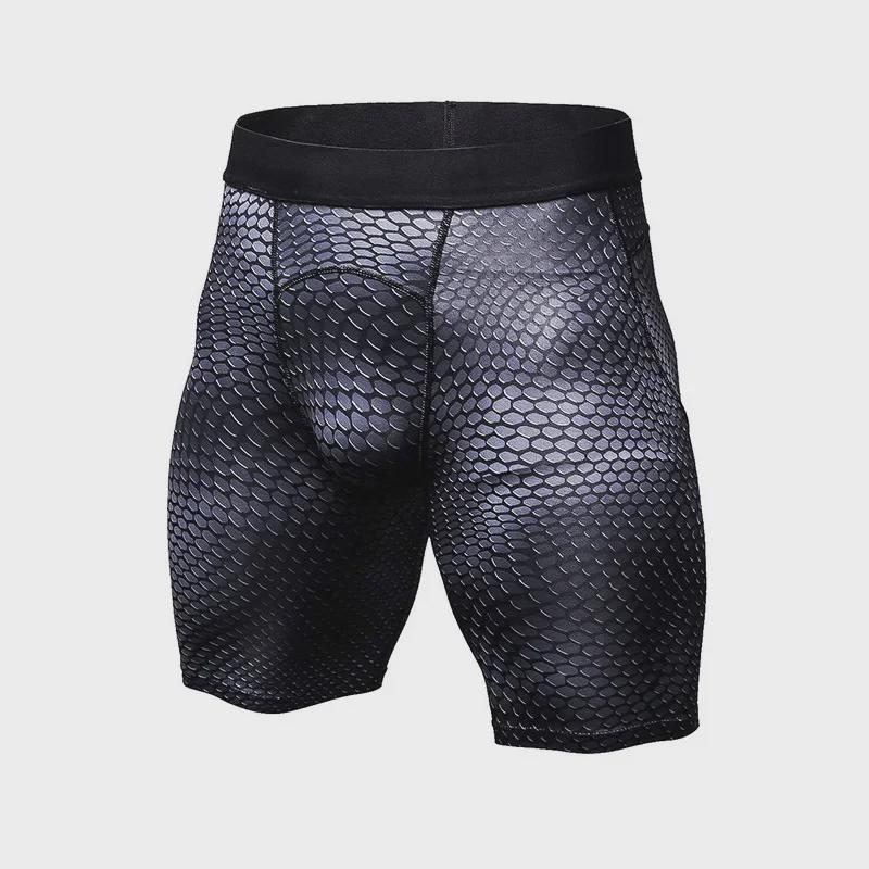Men's Quick-Dry Printed Sports Compression Shorts & Tights