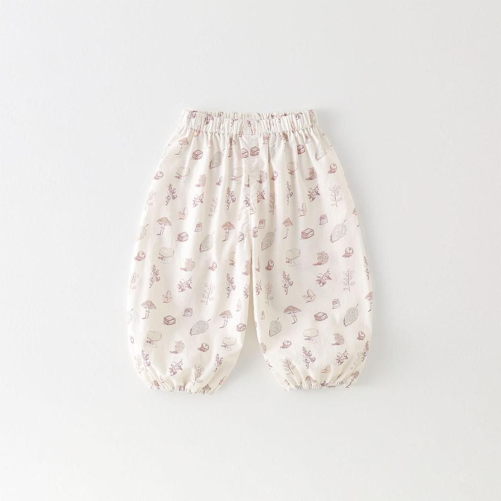 Korean-Style Anti-Mosquito Summer Pants for Infants - Boys & Girls Thin Loose Cuffed Lantern Pants