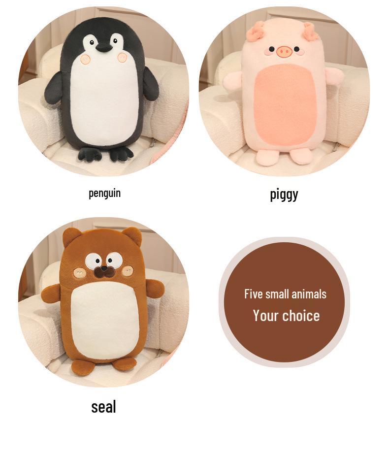 New Cute Animal Plush Cushion Pillow - Perfect for Bedside, Sleep, or as a Birthday Gift