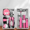 24Pcs Household  Tool Kit Multi-Purpose  Home Hand Tool Set With Case Hammer And Allen Key Set With Electrical Tape Screwdriver Test Pen Plier Bits