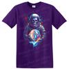 Skull Astronaut Holding Colorful Marble T Shirt Graphic Tee Space Art Design