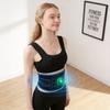Rechargeable Ems Abdominal Trainer With Vibration Massage For Home Fitness And Waist Toning