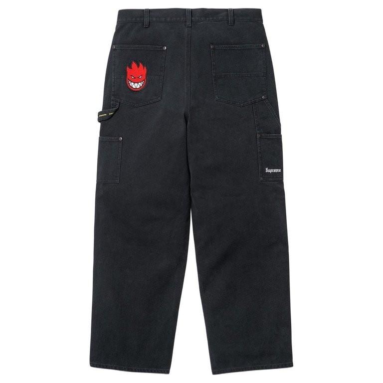 Supreme x Spitfire Double Knee Painter Pant Black