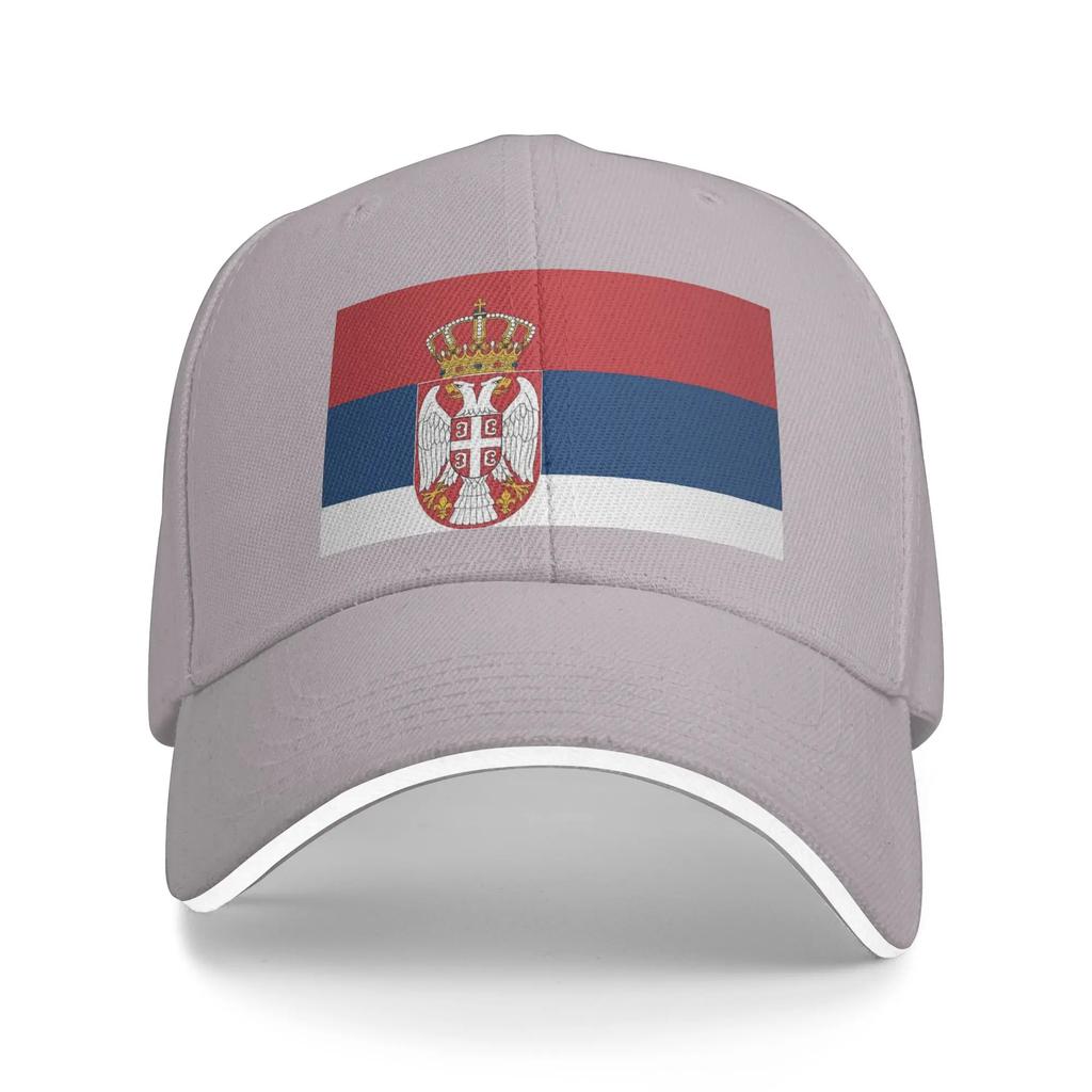 Flag of Serbia Sun Baseball Cap Summer Yk Retro Trucker Hat For Men Adult Outdoor Sport Baseball Caps