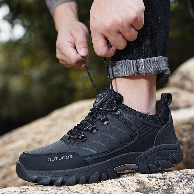 Scarpe da Trekking Basse Antiscivolo da Uomo Taglie Forti 4546 per Esterno - Calzature Resistenti all'Usura per Trekking Off-Road e Alpinismo