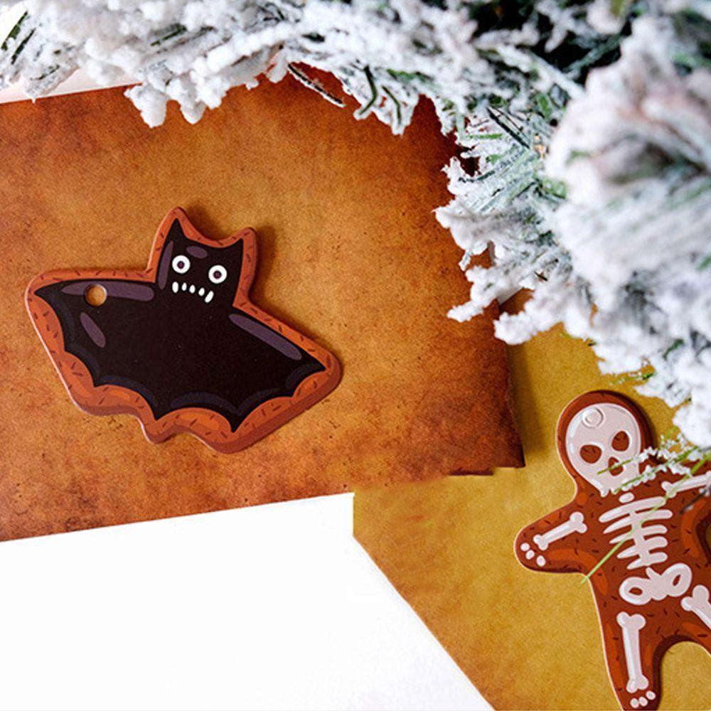 50ks Kreslené Halloweenské Dárkové Štítky DIY Dárek Roztomilý Sáček na Pochoutky Závěsný Štítek Papír Halloweenské Papírové Karty Halloweenská Párty Dekorace