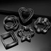 Baking Mould Baking Mould Egg Mould Stainless Steel Cookie Cutter Biscuit Diy Mold Star Heart Flower Cutter 3Pcs/Set