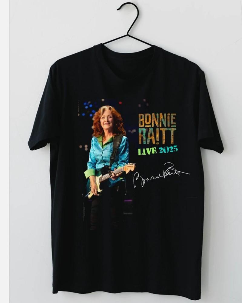 NEW Bonnie Raitt Summer 2025 Tour Tee Shirt Black All Size Gift For Fan