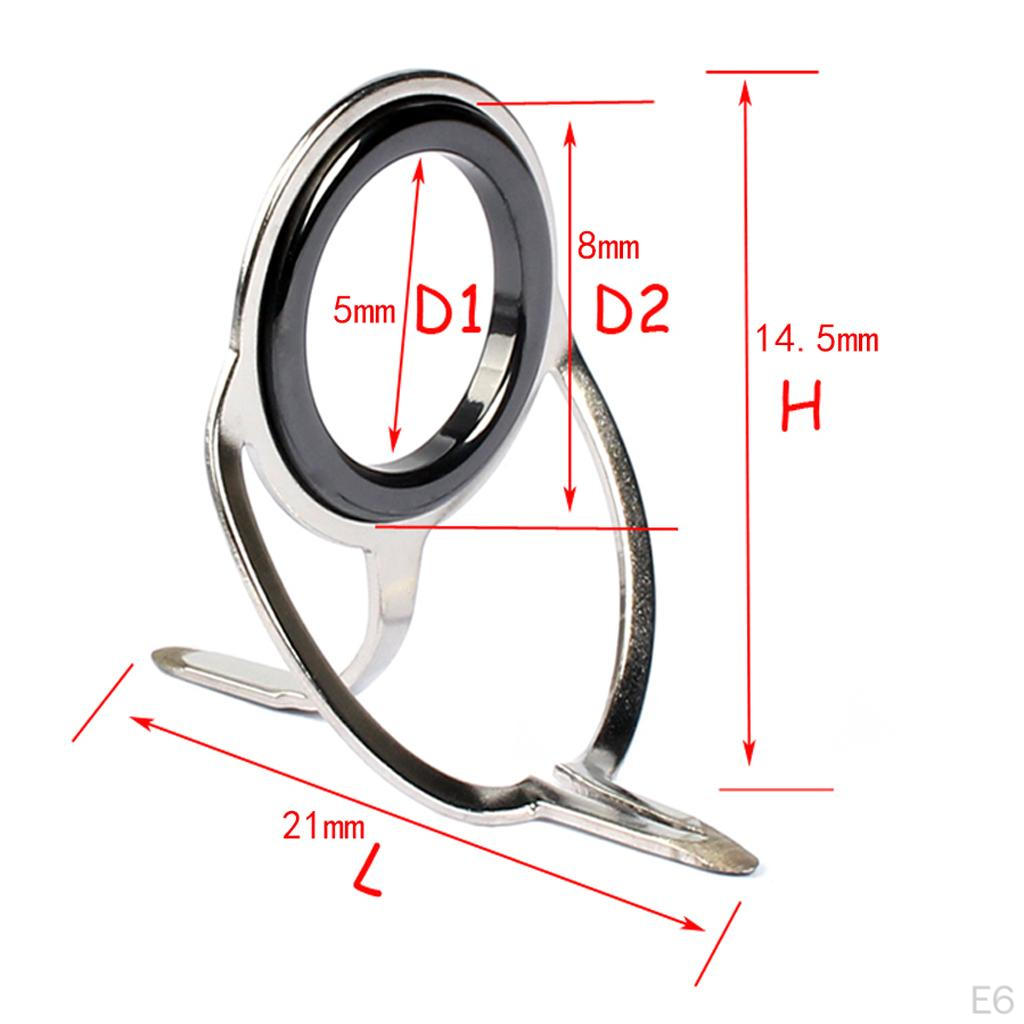 10pcs Ceramic Fishing Rod Guides Kit Double Feet Leg Rings Repair