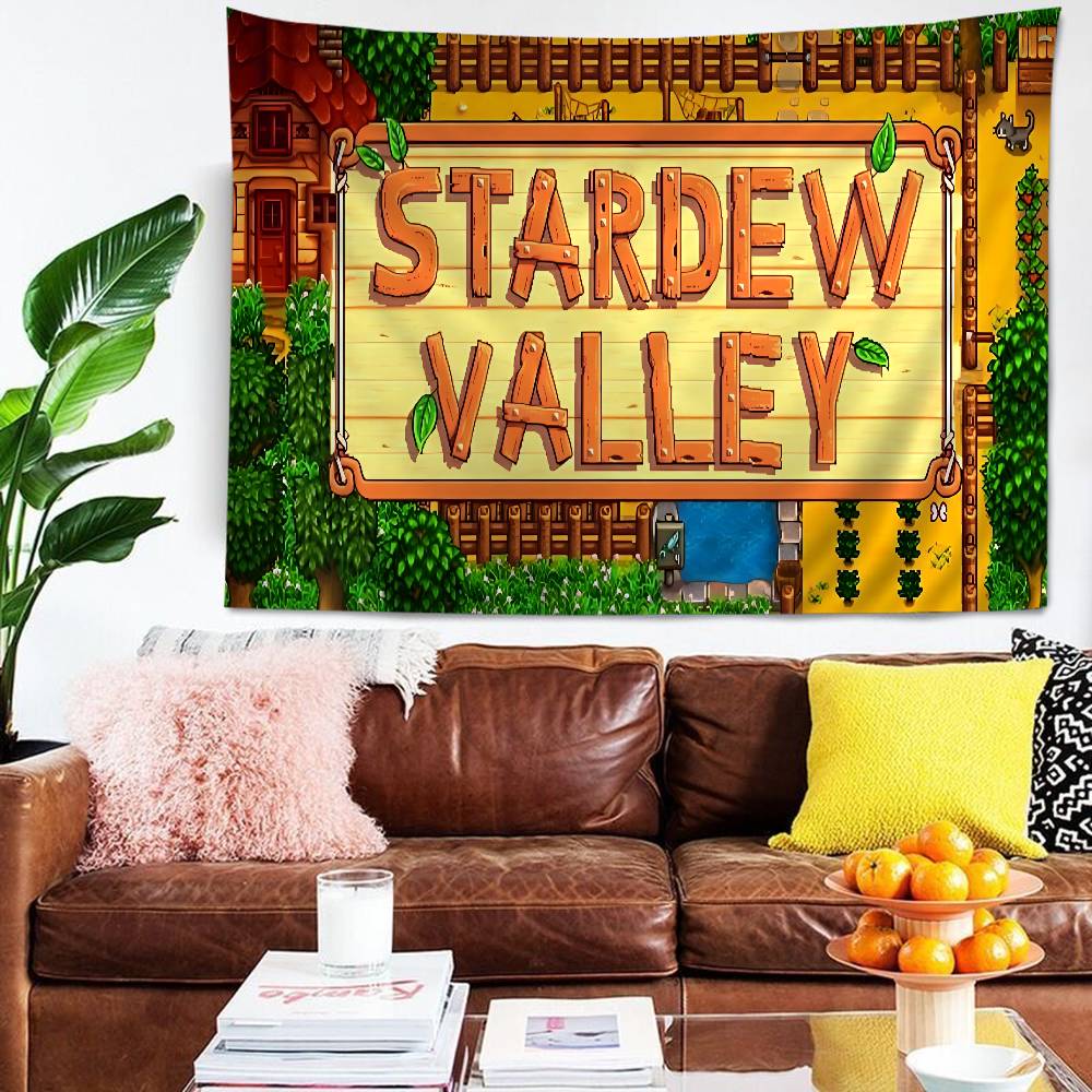 Game SStardew Valley Anime Tapestry Hanging Tarot Hippie Wall Rugs Dorm Home Decor