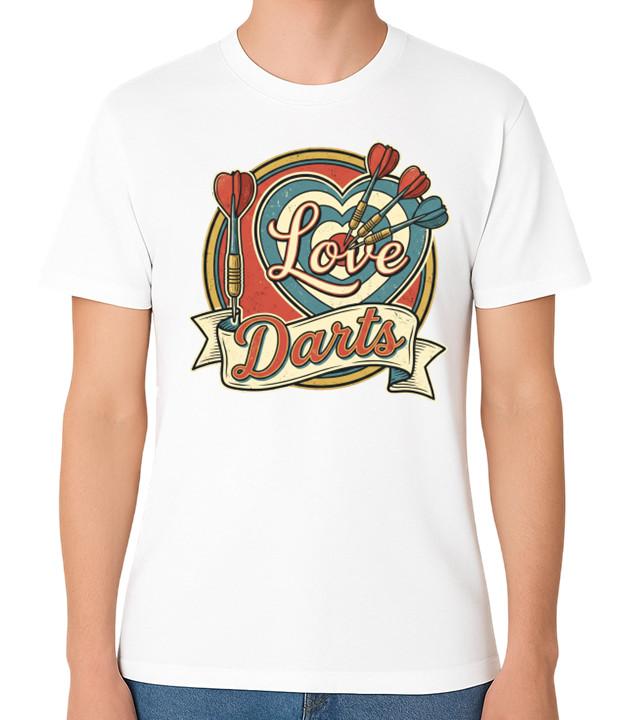 

I Love Darts T-Shirt Dartboard Sports Fan Graphic Unisex Tee 5XL різнокольоровий